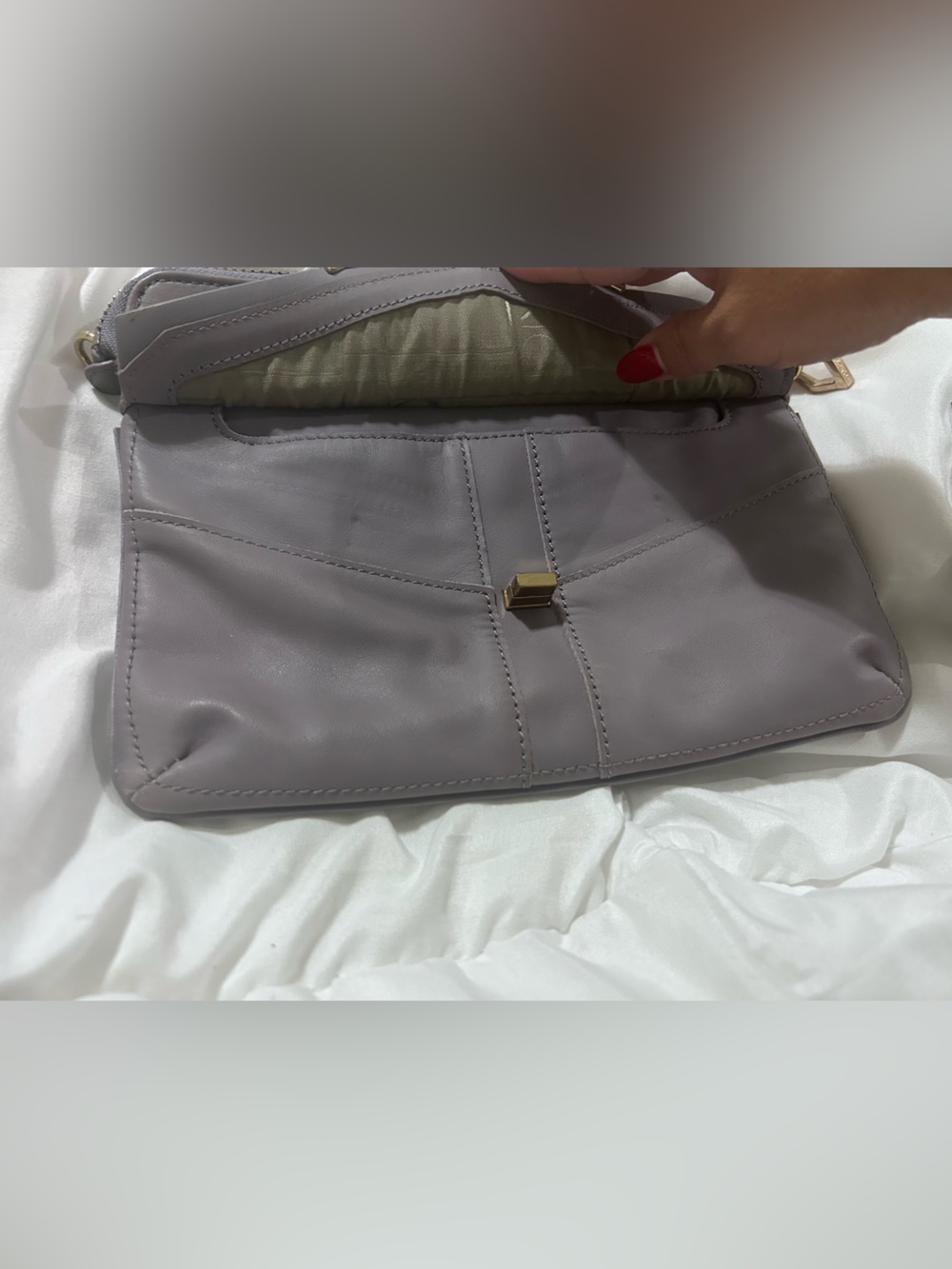 Botkier Envelope Crossbody Clutch with Gold Accent - Picture 4 of 8